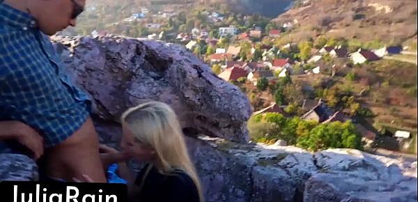  Sexy Blonde Deepthroat Big Dick Devils Kos on the Mountain Closeup